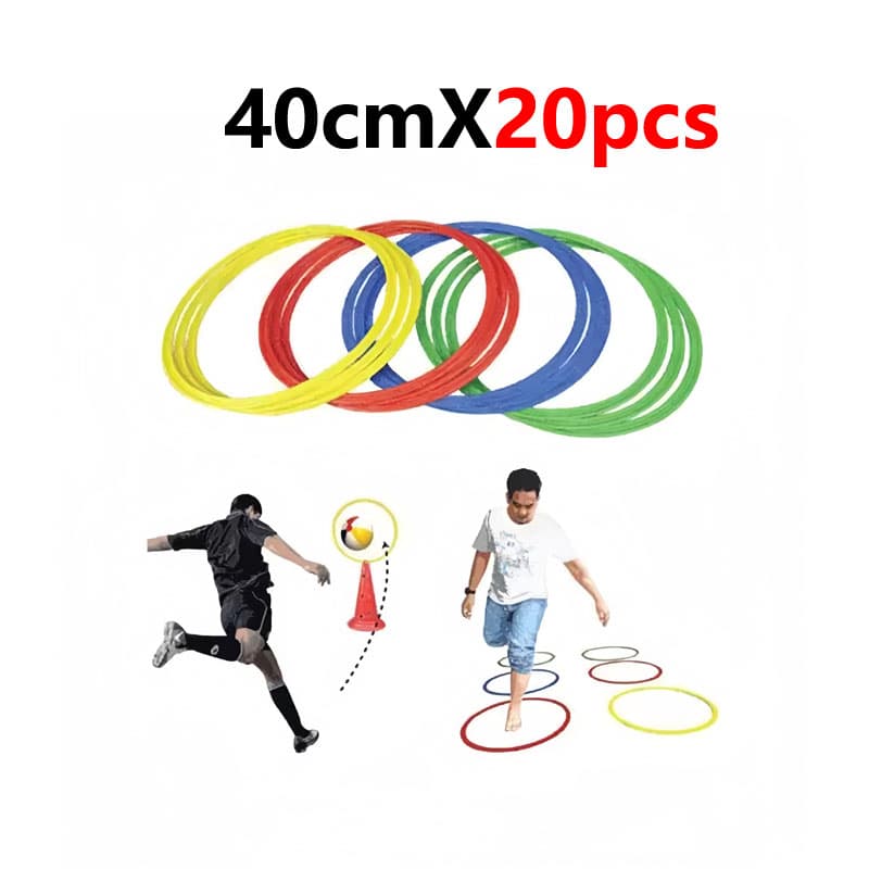 20psc/set Aros De Agilidad 40cm Entrenamiento Deporte Futbol 4 colors Cono — foto 1