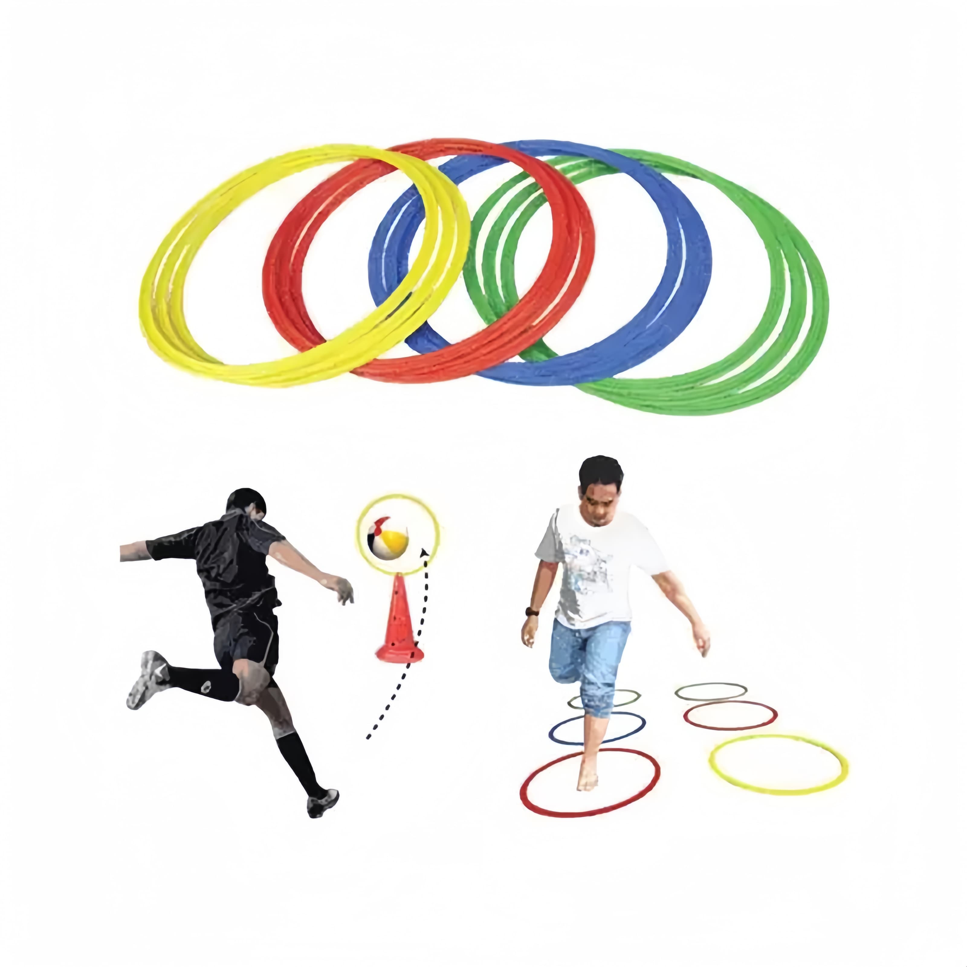 20psc/set Aros De Agilidad 40cm Entrenamiento Deporte Futbol 4 colors Cono — foto 2