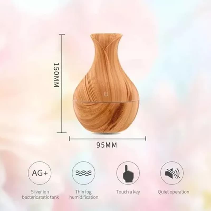 Color de madera claro pequeño humidificador de aire 130ML — foto 2