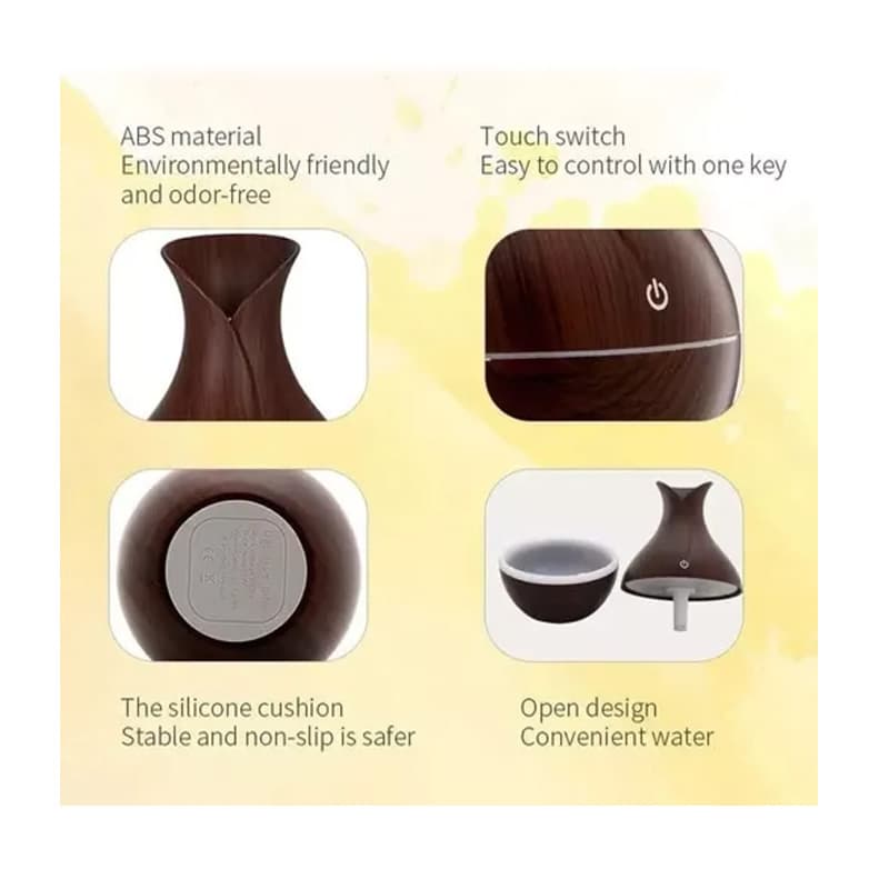 Color de madera claro pequeño humidificador de aire 130ML — foto 3
