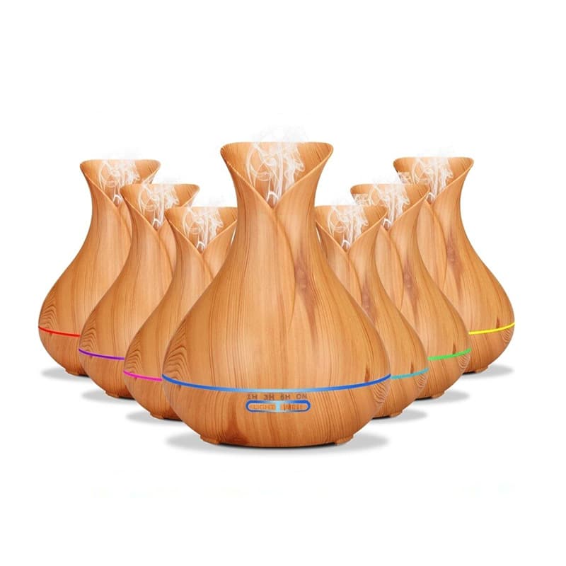 Humidificador ultrasónico de grano de madera superficial con control remoto 500ml — foto 3