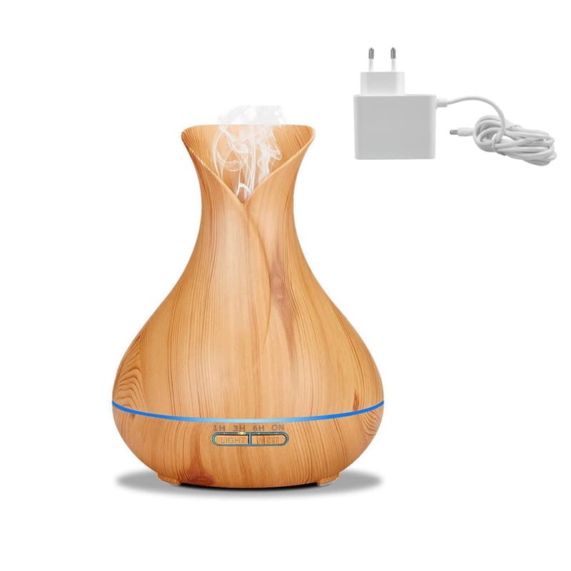 Humidificador ultrasónico de grano de madera superficial con control remoto 500ml — foto 2