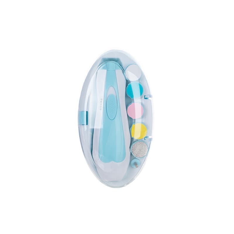limadora de uñas para bebés con luz LED y baterías AA, de color azul — foto 1