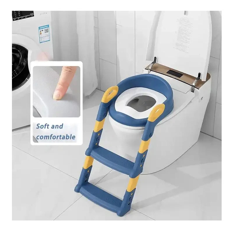 Asiento Adaptador Escalera Inodoro Wc Para Niños Acolchado — foto 2