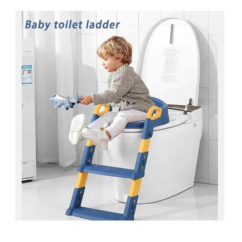 Asiento Adaptador Escalera Inodoro Wc Para Niños Acolchado — foto 5