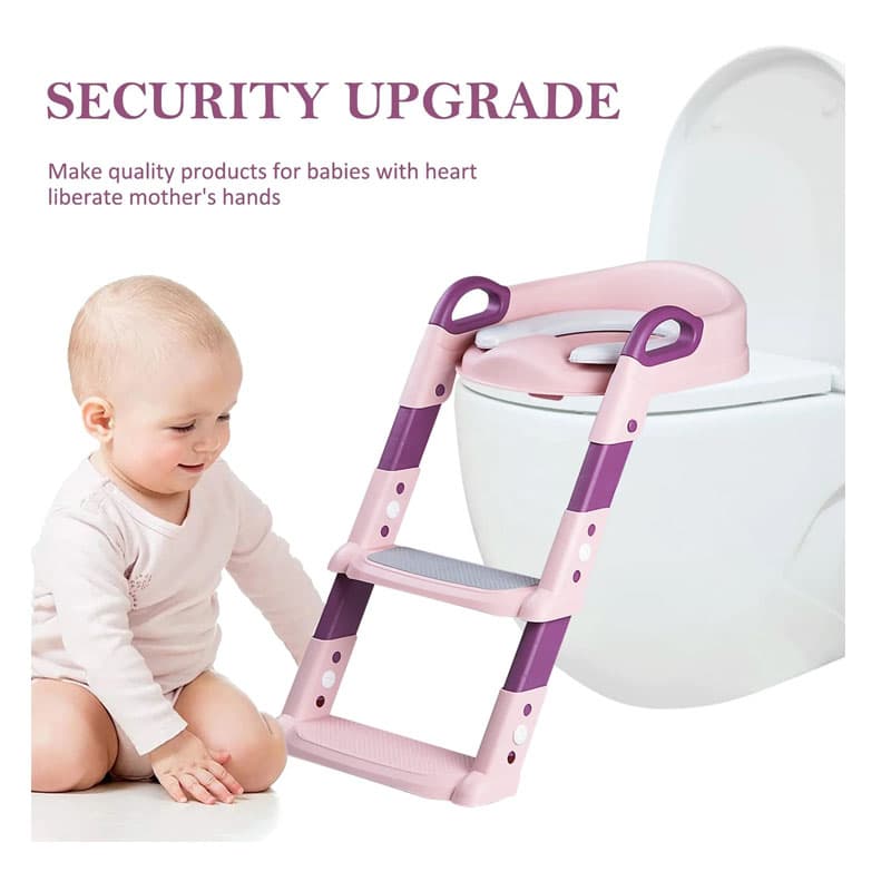 Asiento Adaptador Escalera Inodoro Wc Para Niños Acolchado — foto 1
