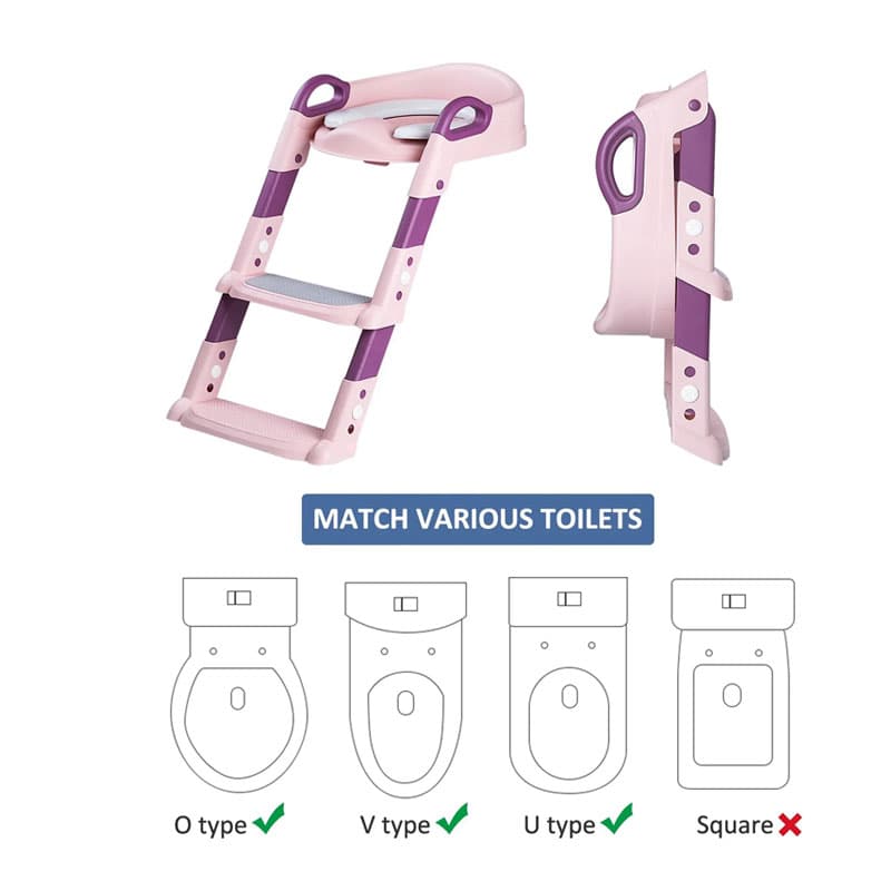 Asiento Adaptador Escalera Inodoro Wc Para Niños Acolchado — foto 5
