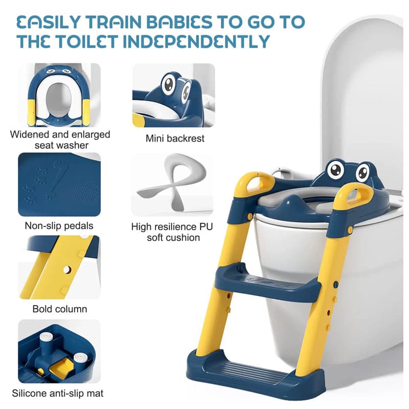 Asiento Adaptador Escalera Inodoro Wc Para Niños Sin Cojin — foto 2