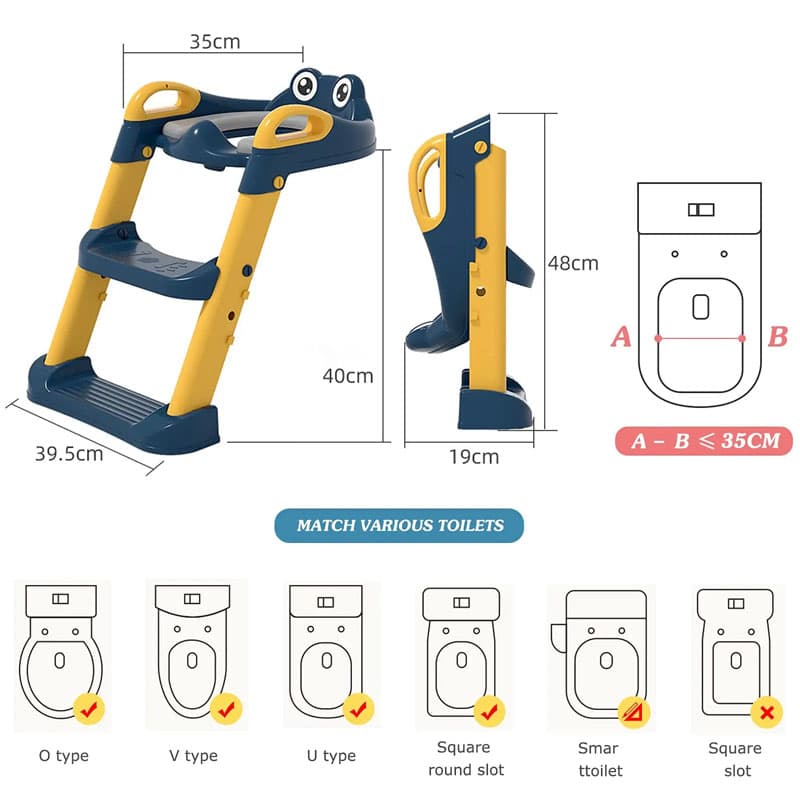 Asiento Adaptador Escalera Inodoro Wc Para Niños Sin Cojin — foto 3
