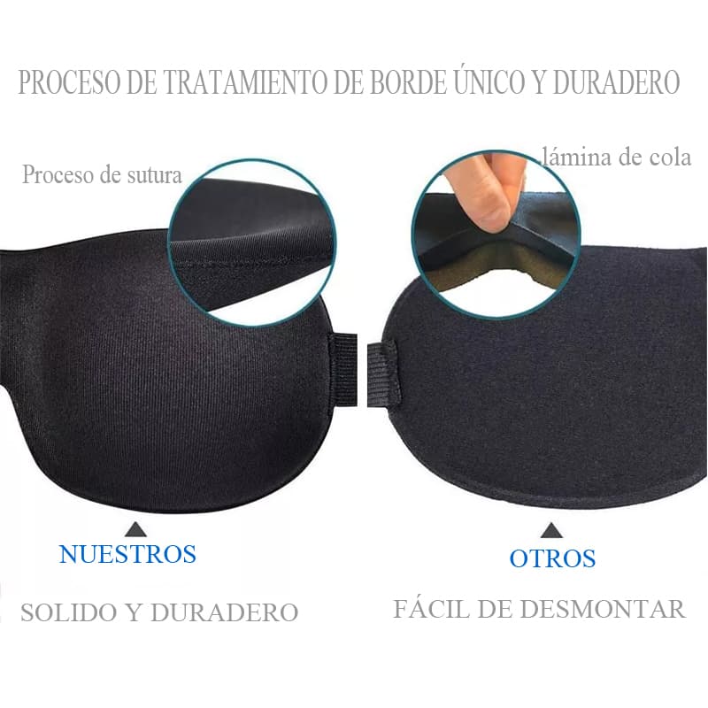 10pcs Nueva máscara de ojos 3D para dormir y viajar negro3D — foto 7