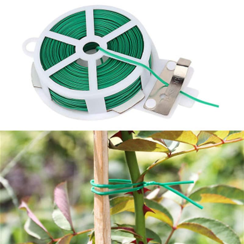 CARLO 20m Rollo Y Cortador De Alambre Green Tie For Plantas De Jardin — foto 4