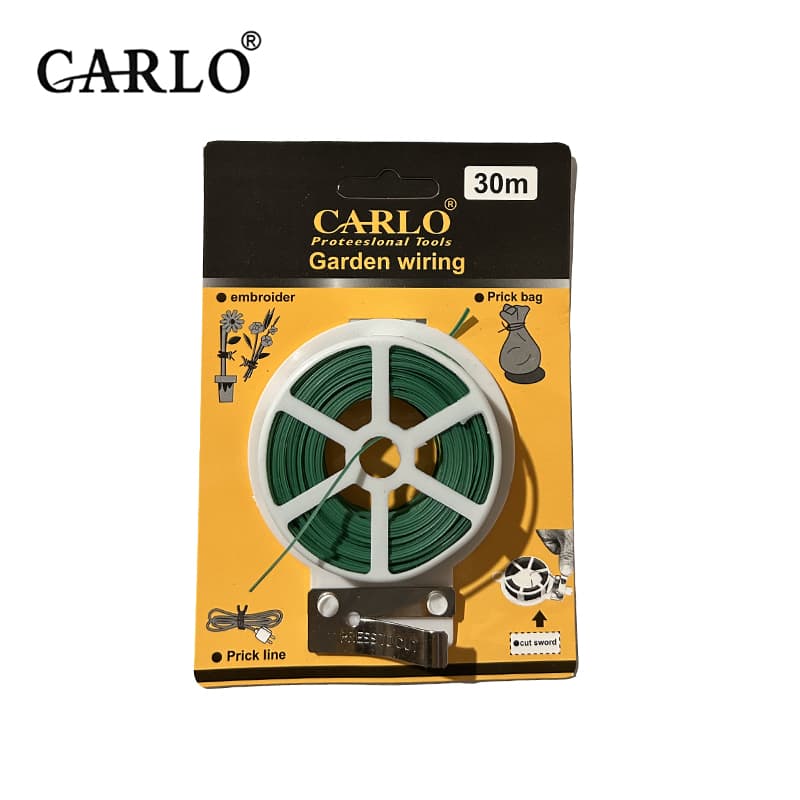 CARLO 30m Rollo Y Cortador De Alambre Green Tie For Plantas De Jardin — foto 7