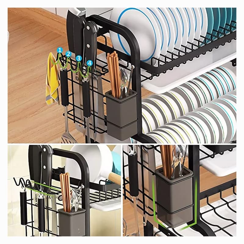 Organizador 39cm Secador Escurridor De Loza Platos 2 Niveles 2 — foto 5