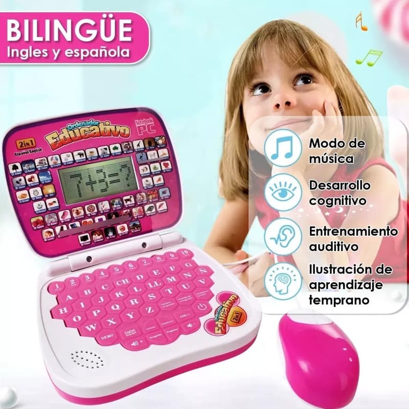 Ordenador Didactico Educativo Para Niños Color Rosa — foto 3