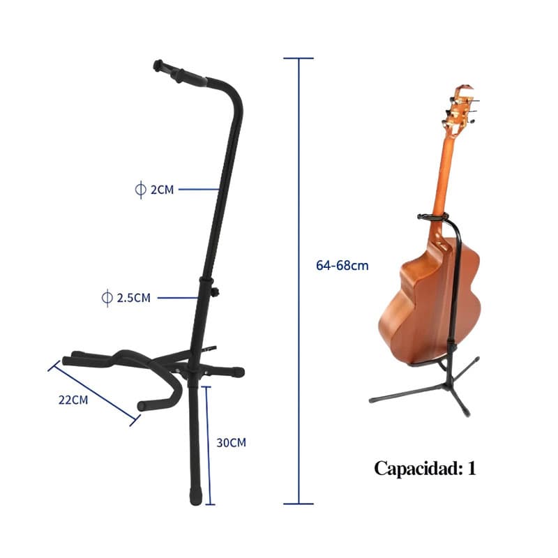 Atril Soporte De Guitarra Acústica, Clásica, Eléctrica, Bajo 1 — foto 1
