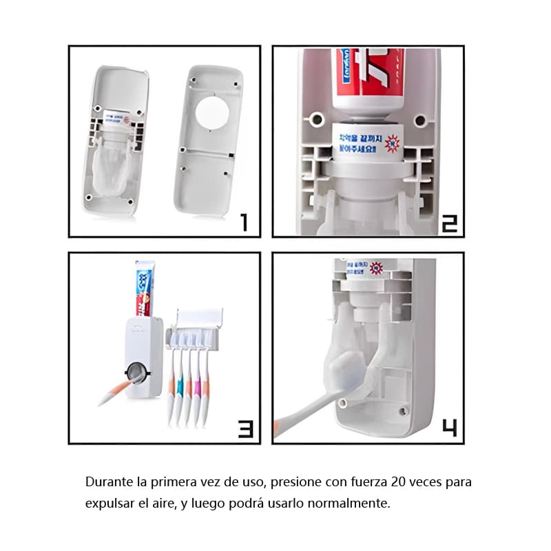 Dispensador Automático Pasta Dientes Porta Cepillo — foto 6