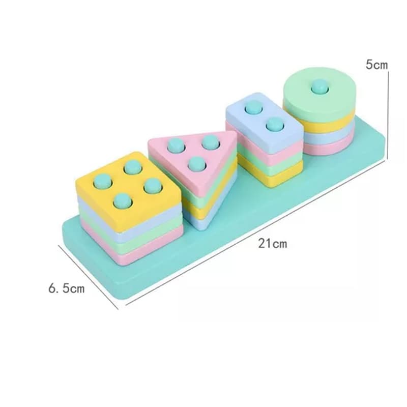Pack 10 Juguetes Didácticos De Madera Para Niños Montessori. — foto 2