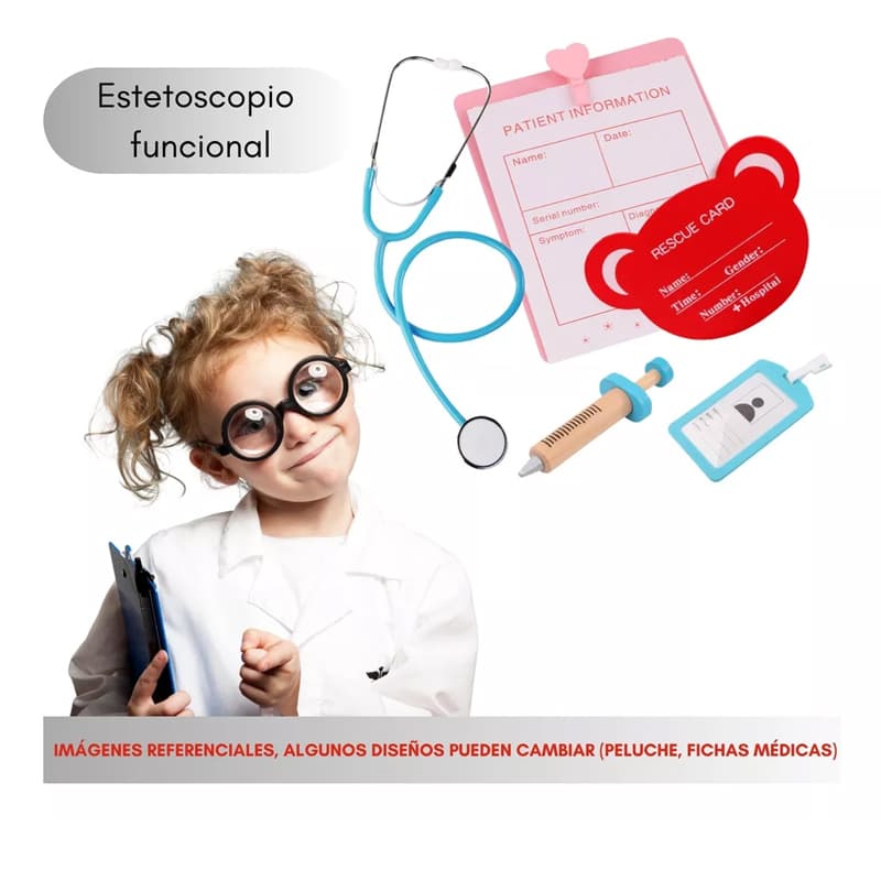 Set Juego De Roles Doctor Juego Madera Niños. — foto 4