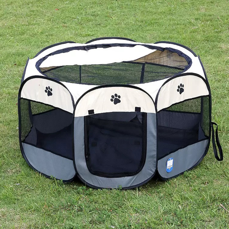 91*58*91cm Corral para mascotas talla XL color blanco y grisXL — foto 6