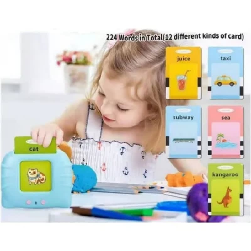 Juguetes Aprendizaje Tarjetas Lectura Español 224 Palabras Color Azul. — foto 2