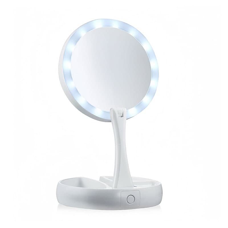 Espejo Con Luz Led Para Maquillaje Plegable — foto 2