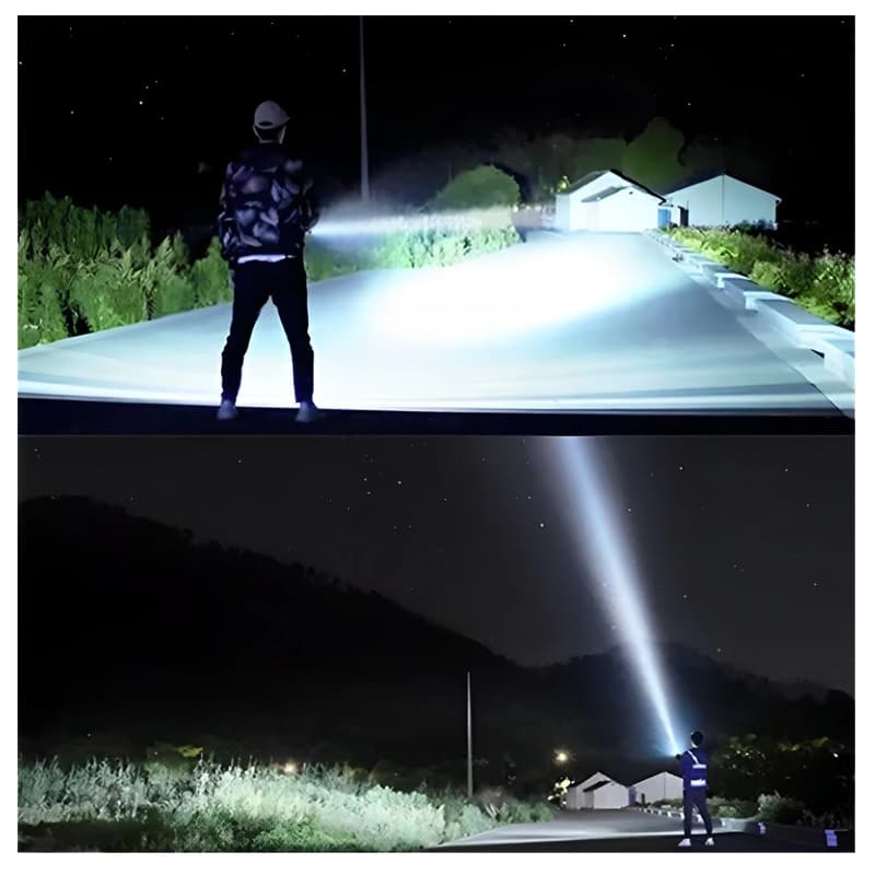 8000HA Foco Linterna Led Gigante W591 Alcance 1200 Mt Usb + Tripode — foto 5