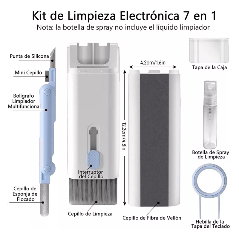 Brocha Limpiadora Para Notebook Y Pc Multifuncional 7 En 1 — foto 4