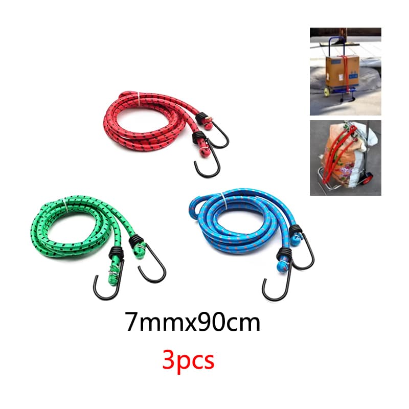 3pcs7mm*90cmcuerda elástica para remolque(gancho de hierro) — foto 1