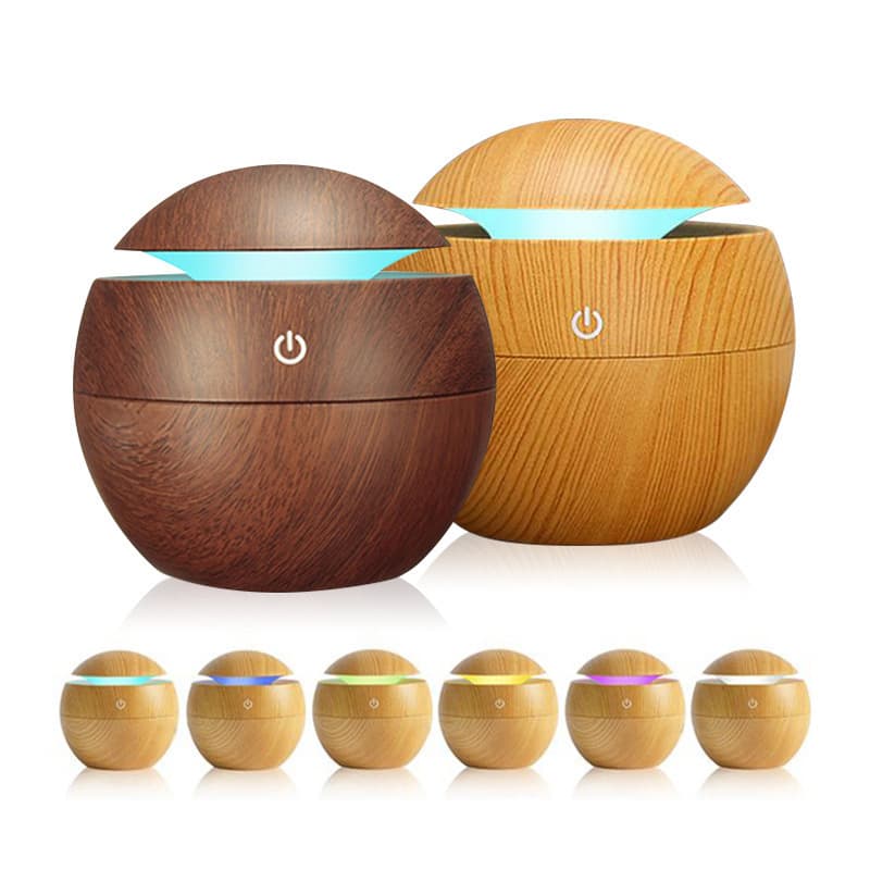Humidificador purificador de aire difusor exterior madera color madera oscuro 130ML — foto 3