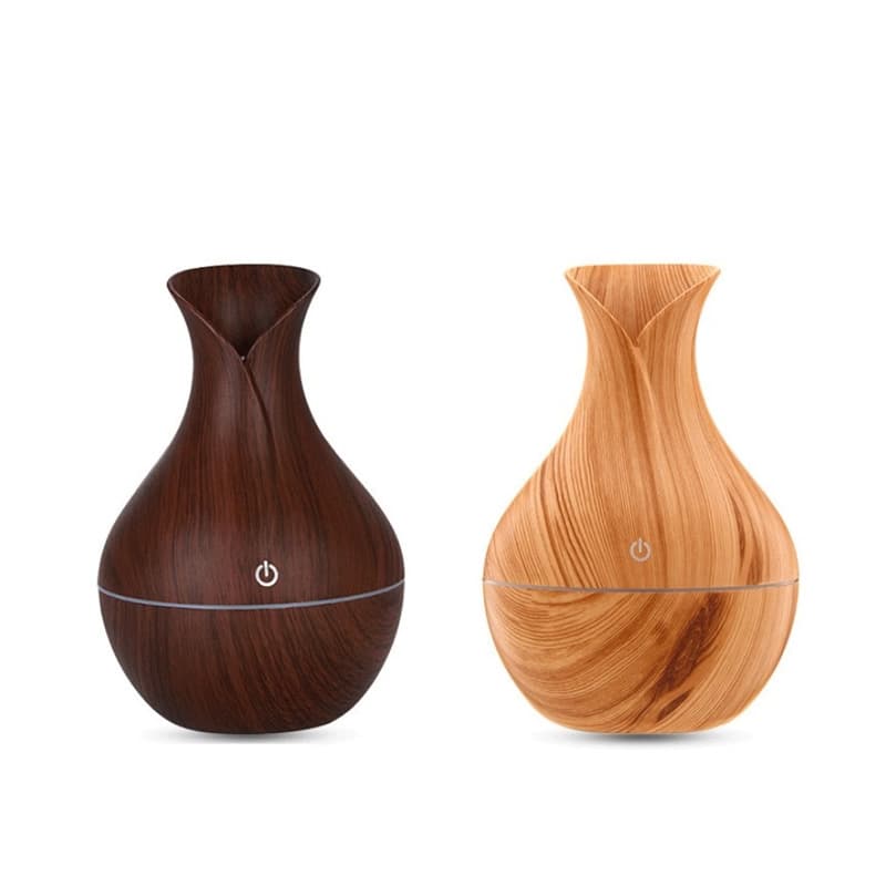 Humidificador de aire pequeño color madera oscuro 130ML — foto 6