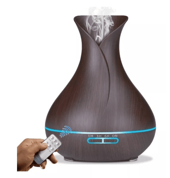 Humidificador ultrasónico de grano de madera superficial con control remoto 500ml — foto 3