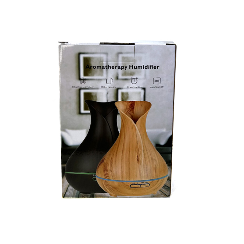 Humidificador ultrasónico de grano de madera superficial con control remoto 500ml — foto 4