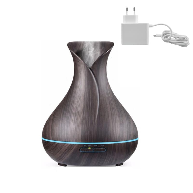 Humidificador ultrasónico de grano de madera superficial con control remoto 500ml — foto 2