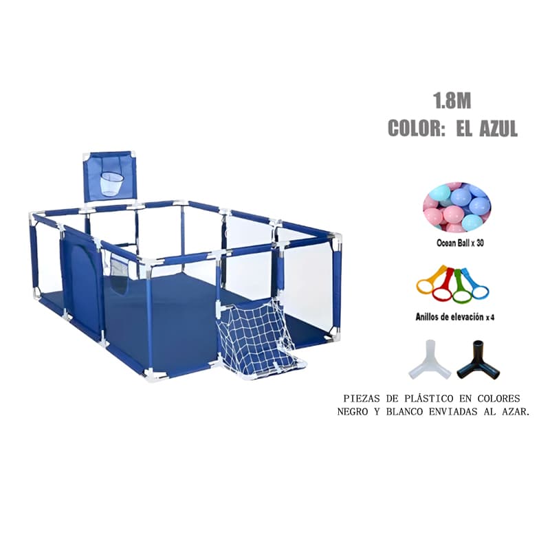 1.8m Corral Seguridad Bebes Con Aro De Basket El azul1.8M — foto 1