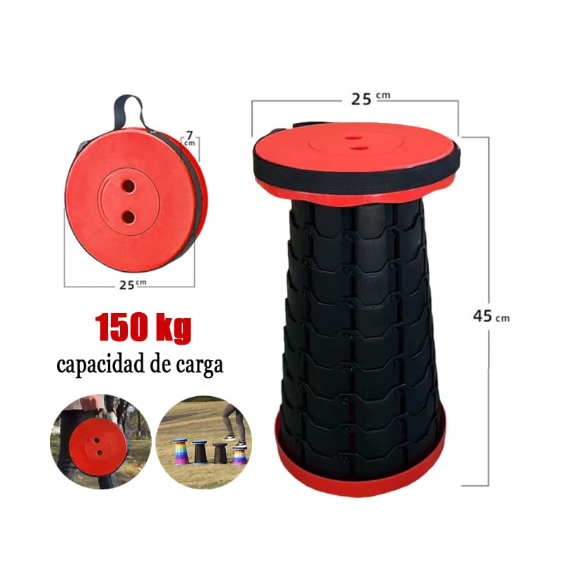 150kg taburete plegable de camping portátil y extensible para exteriores — foto 1