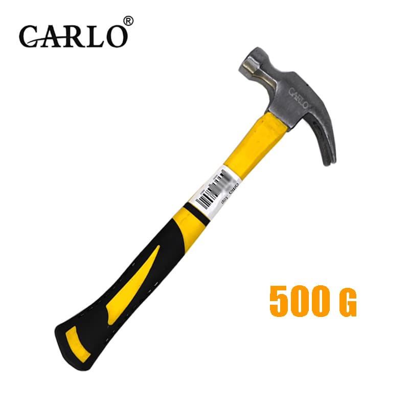 CARLO Martillo Carpintero De Una Mango De Goma Amarillo 5000G — foto 1