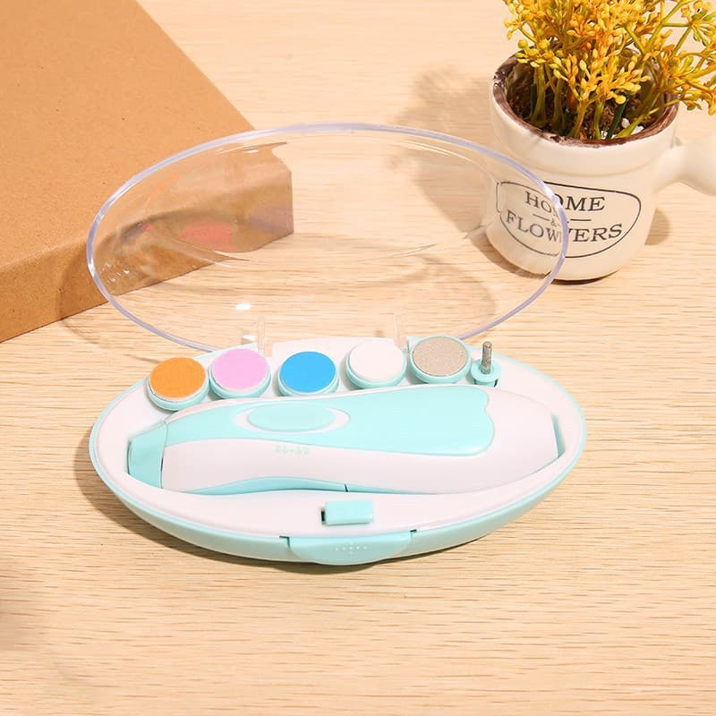 limadora de uñas para bebés con luz LED y baterías AA, de color azul — foto 7