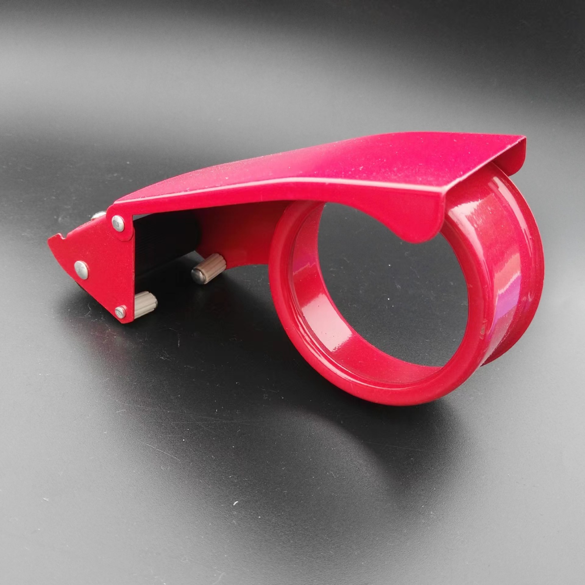 Dispensador Porta Cinta Adhesiva Embalaje Huincha Acero Rojo 4.8CM — foto 2