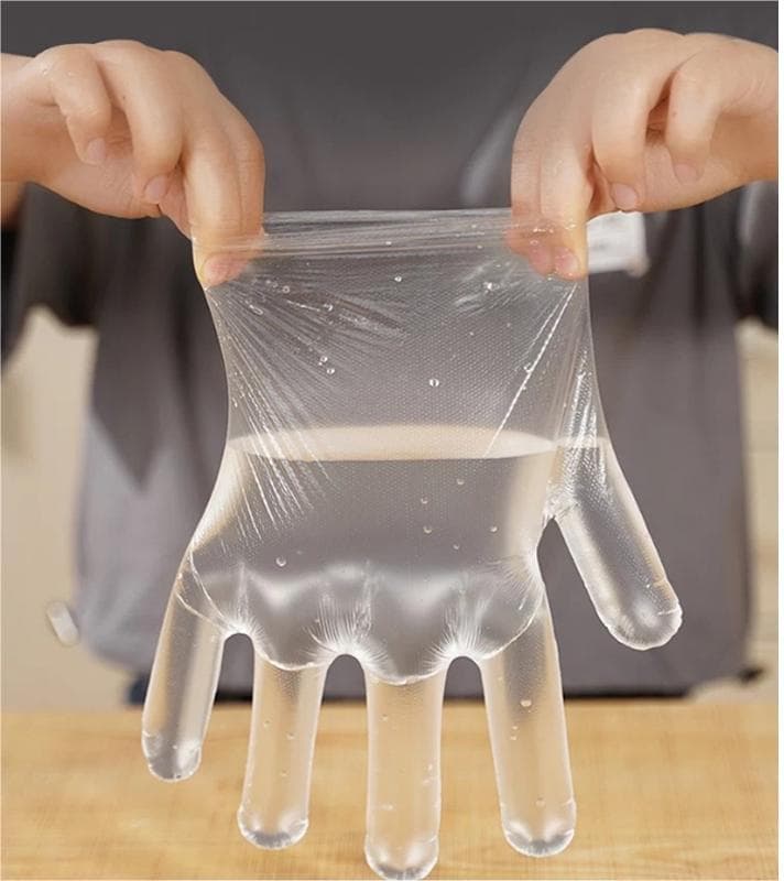 100 guantes de PE transparentes, talla universal 100PE — foto 6
