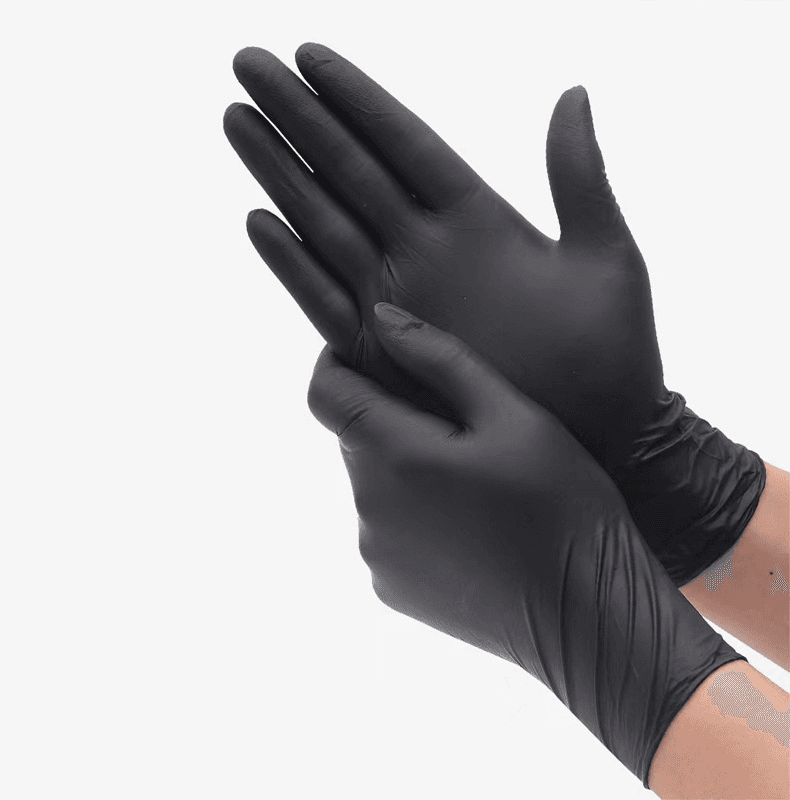 Guantes De Nitrilo Caja 100 Unid. Tallas M negro 100M — foto 2