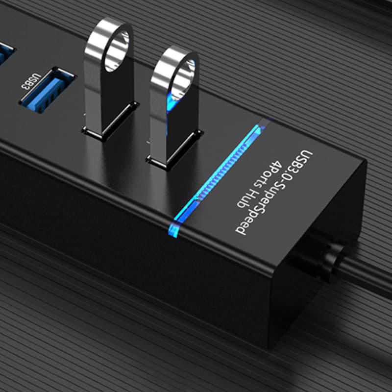 Hub Usb 3.0 4 Puertos 5 Gbps Superspeed Led Indicadores Rohs — foto 5