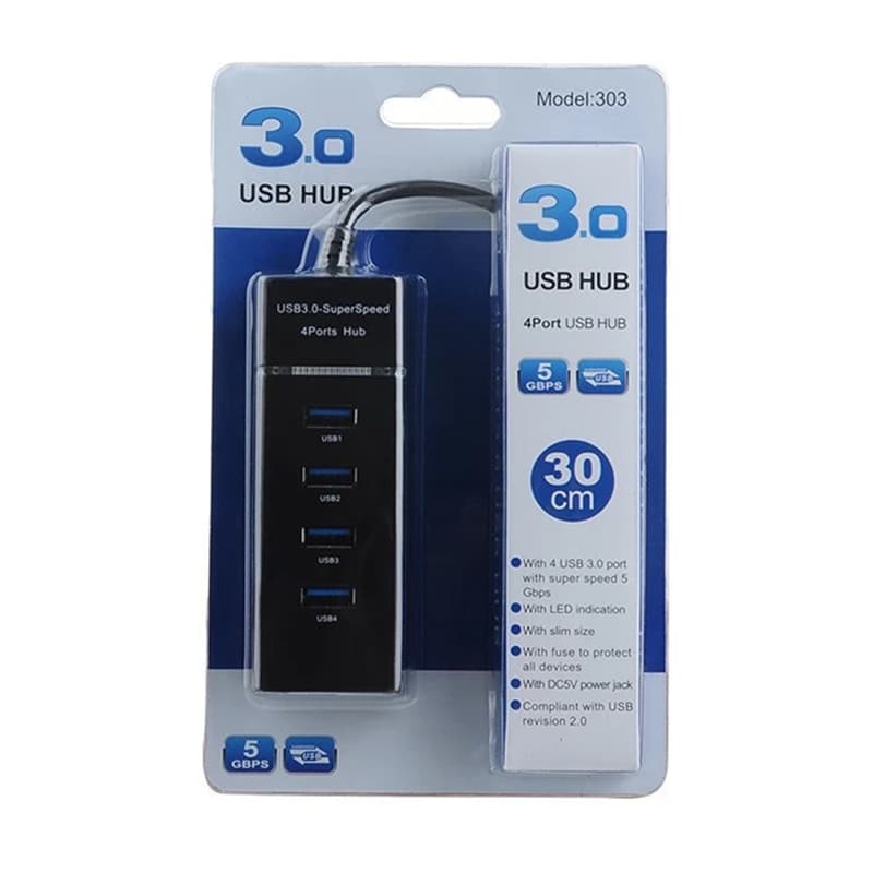 Hub Usb 3.0 4 Puertos 5 Gbps Superspeed Led Indicadores Rohs — foto 2