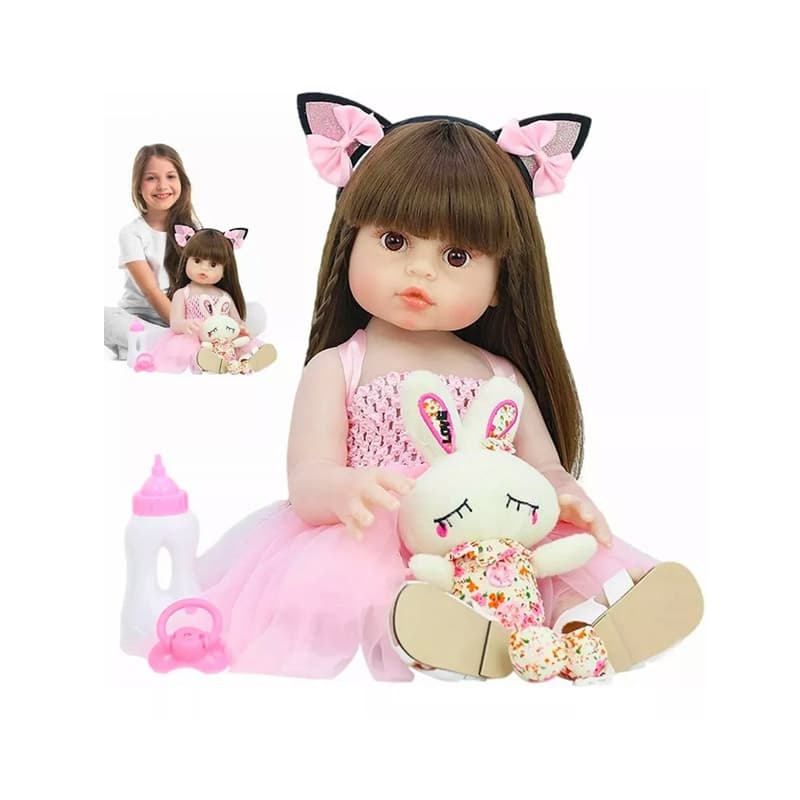 Mueca Reborn Bebé Realista De Silicona Lavable 55cm — foto 2