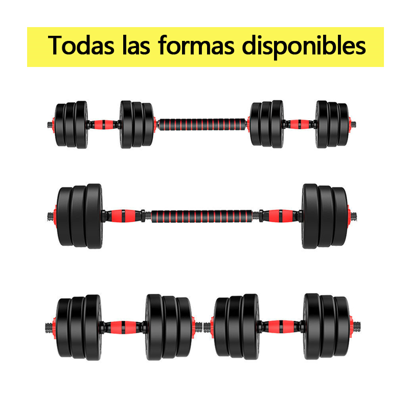 Set Mancuernas Y Barra Unibles 15kg Fitness Pesas Ajustables — foto 3