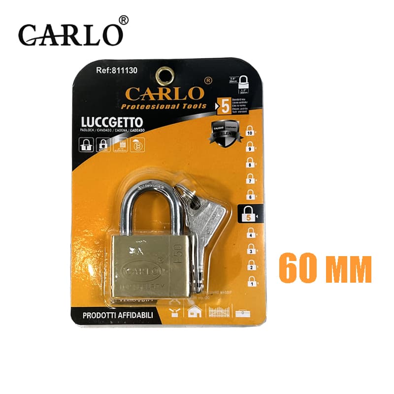 CARLO Candado dorado de 60MM — foto 1