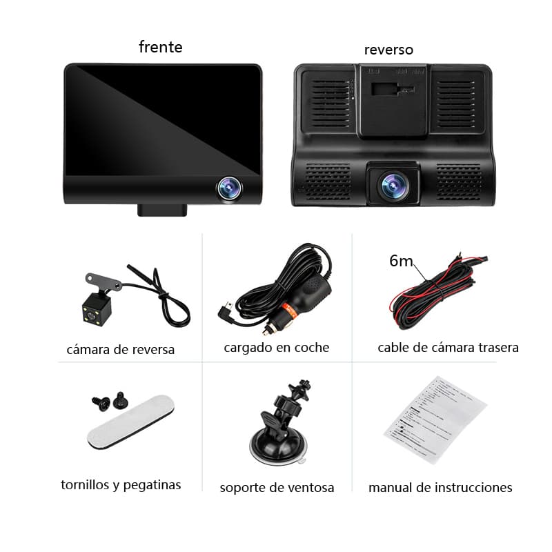 Cámara Para Auto 3 En 1 Frontal Trasera Y Tablero 1080p Hd — foto 7