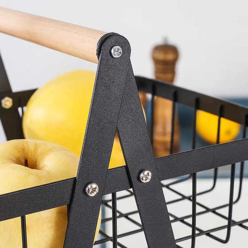 2 NivelesNegro Frutero De Mesa Canasto Para Frutas Cocina Hogar — foto 3