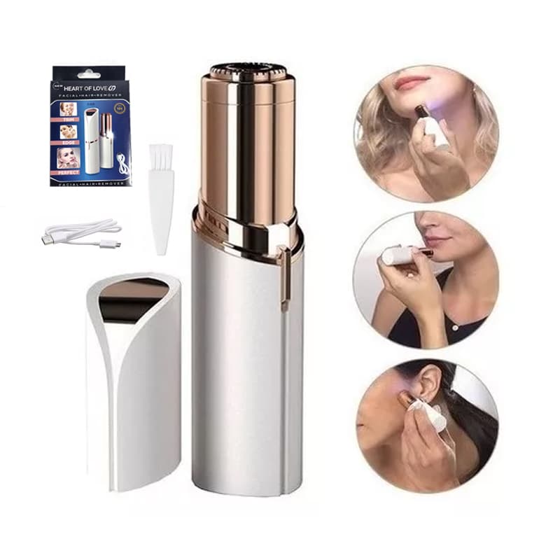 Depiladora Facial Removedor De Vello Sin Dolor Recargable D Color Blanco — foto 1