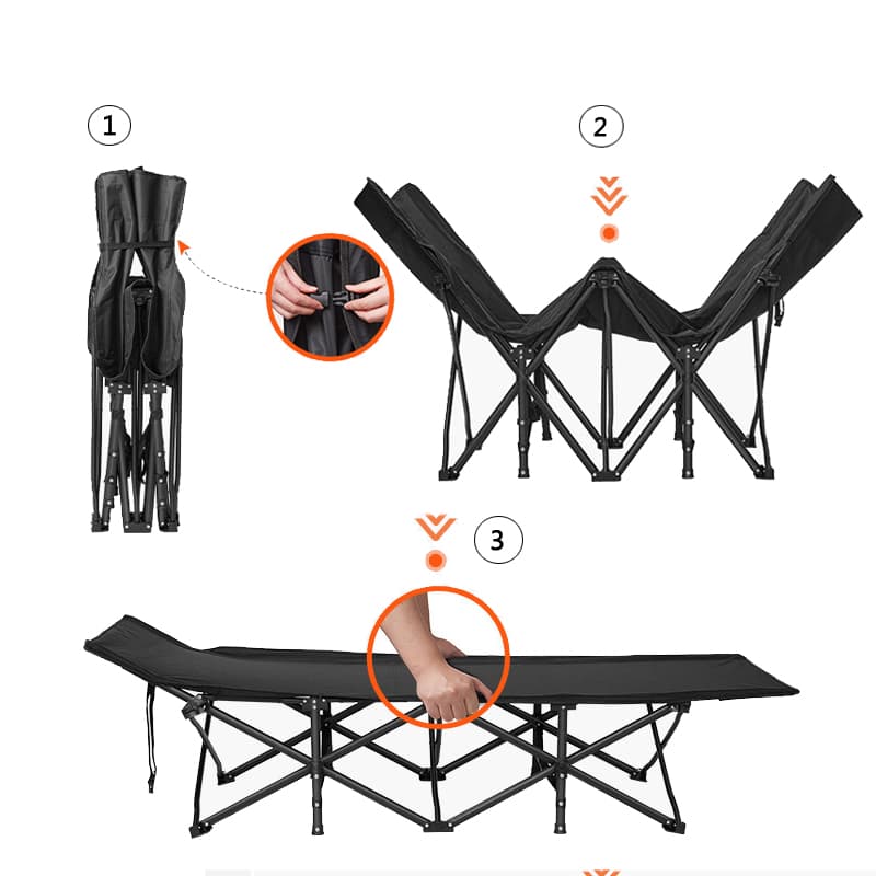 Portátil Catre Cama Campaña Camping Plegable + Bolsa+ — foto 2