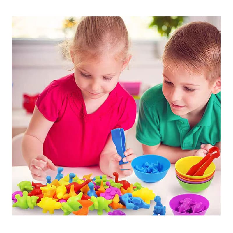48pcs Dinosaurio Juego Didáctico Niños Juguete Educativo Aprender Colores. — foto 3
